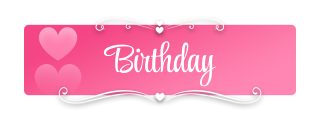 Birthday Panel from Cute Pink Panels Theme.